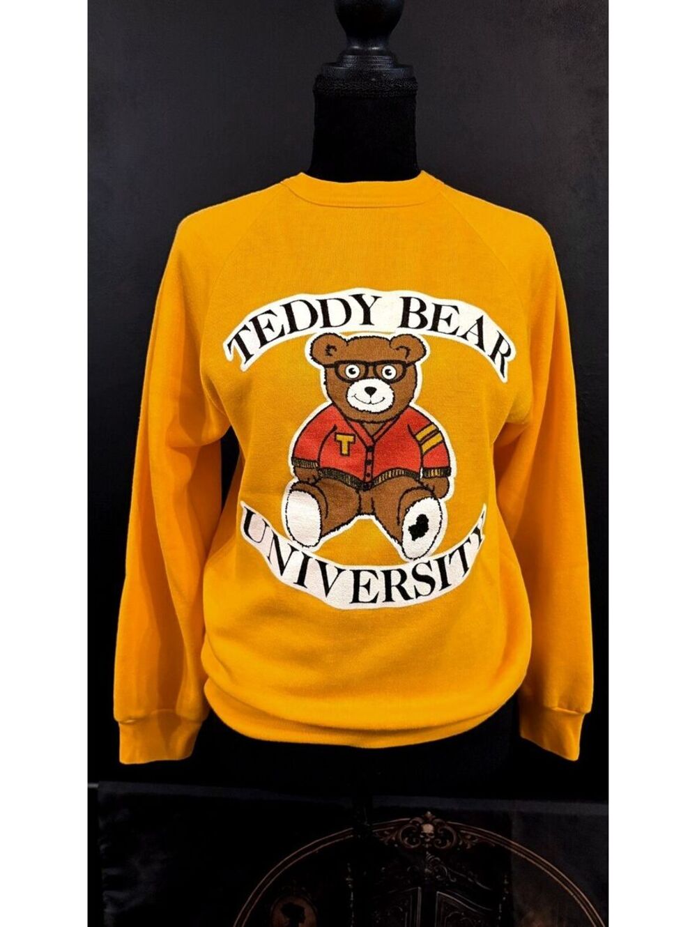 Vintage 1980's Teddy Bear University Sweatshirt, Size M
